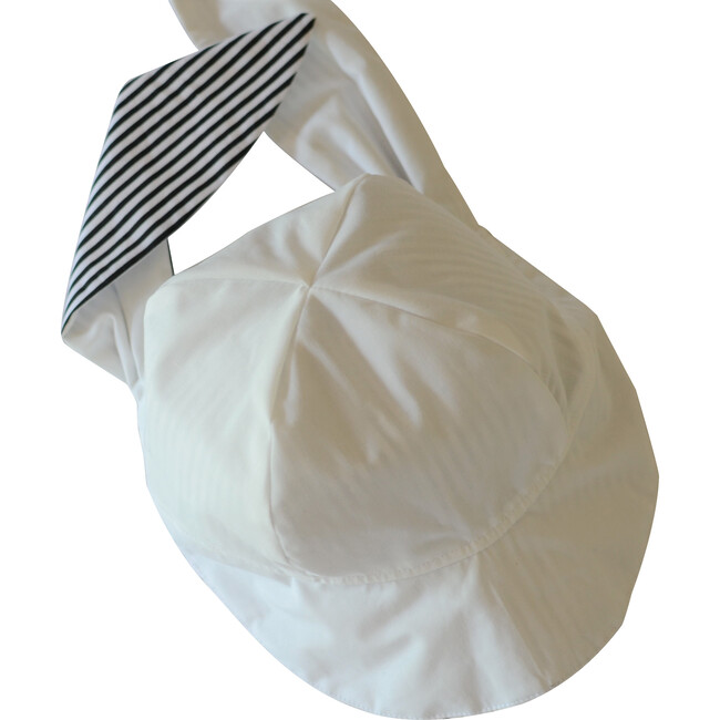 Sun Bonnet, Black and White Stripes - Hats - 3