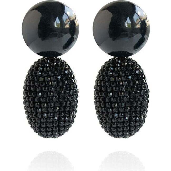 Selena Clip-on Earrings in Onyx Nightfall
