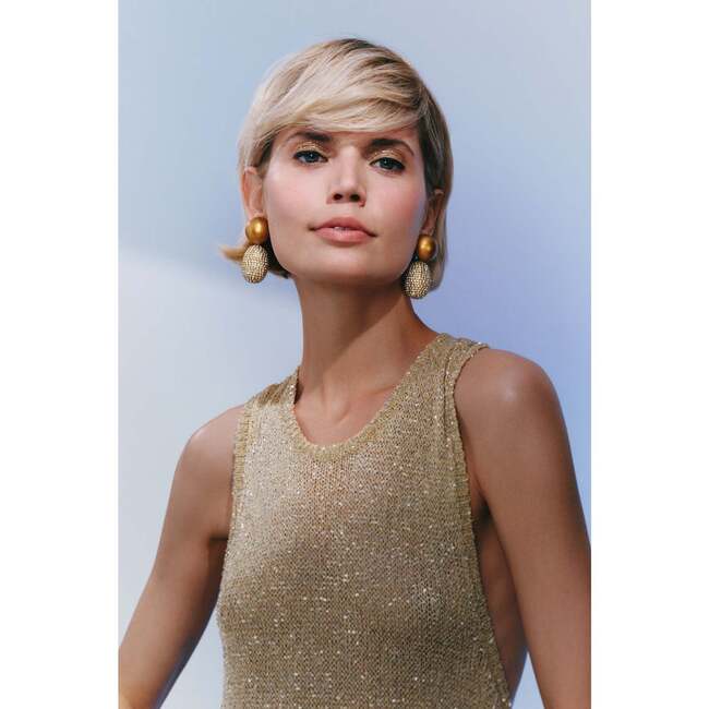Selena Clip-on Earrings in Golden Dusk