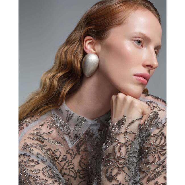 Juno Earrings in Platinum Glow