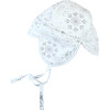 Winter Tie Hat, Snowflake on White Foil - Hats - 5 - thumbnail