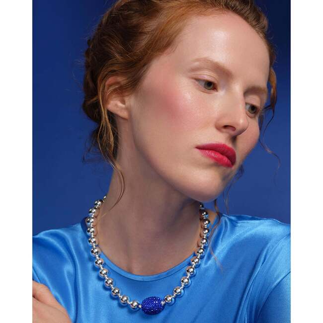 Cassia Necklace in Midnight Blue