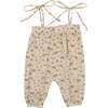 Textured Printed Romper, Sand - Rompers - 1 - thumbnail