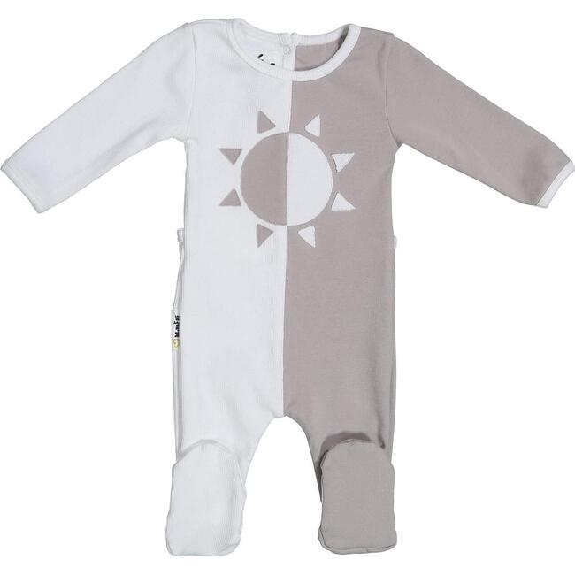 Whimsical Shape Footie, Grey & White