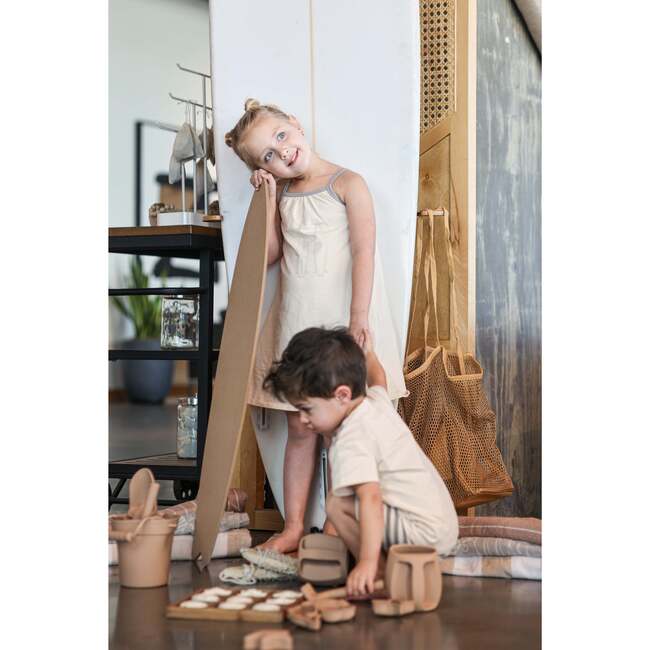 Island Stripe Jumper, Tan Heather