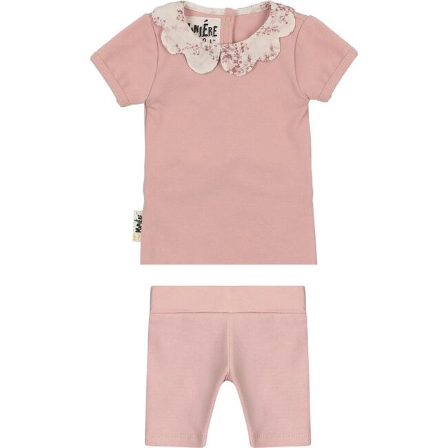 Scalloped Collar 2-Piece Set, Blush
