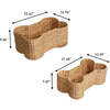 Digby Bone Shaped Large Hand Woven Water Hyacinth Nesting Pet Toy Organizer Baskets, Natural (Set of 2) - Storage - 4