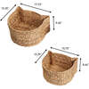 Felix Cat Shaped Hand Woven Water Hyacinth Nesting Pet Toy Organizer Baskets, Natural (Set of 2) - Storage - 4