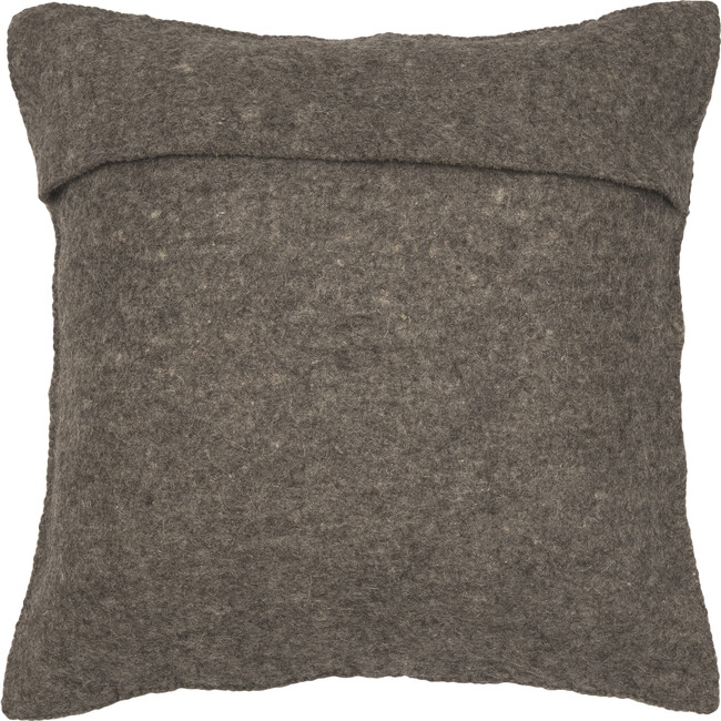 Handmade Pillow Cover Hand Felted Wool - American Flag Gray - 20" Arcadia Home - Decorative Pillows - 3