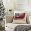 American Flag Hand Felted Wool Pillow Cover - Cream 20" Arcadia Home - Decorative Pillows - 3