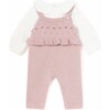 Newborn Girl 3 Piece Knit Set, Pink - Mixed Apparel Set - 2