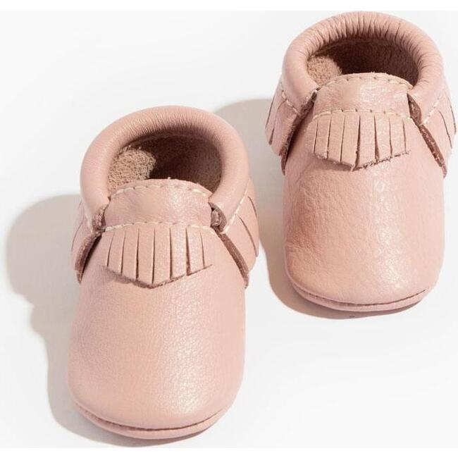 Moccasin Baby Shoe Soft Sole, Blush