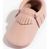 Moccasin Baby Shoe Soft Sole, Blush - Crib Shoes - 2 - thumbnail