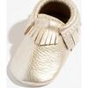 Moccasin Baby Shoe Hard Sole, Platinum - Crib Shoes - 2