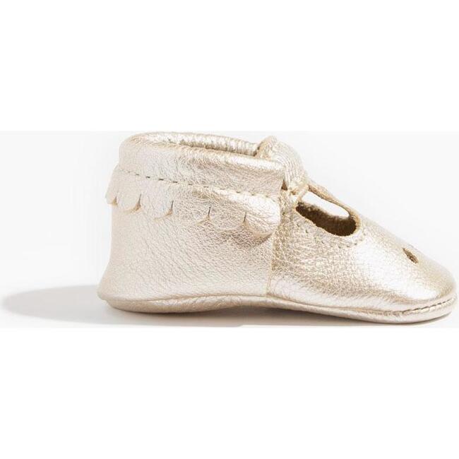 Mary Jane Baby Shoe Soft Sole, Platinum - Crib Shoes - 3