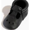 Mary Jane Baby Shoe Hard Sole, Ebony - Crib Shoes - 2