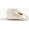 Mary Jane Baby Shoe Hard Sole, Platinum - Crib Shoes - 3