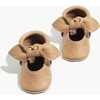 Knotted Bow Baby Shoe Soft Sole, Weathered Brown - Crib Shoes - 1 - thumbnail