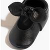 Knotted Bow Baby Shoe Soft Sole, Ebony - Crib Shoes - 2 - thumbnail