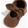 Knotted Bow Baby Shoe Soft Sole, Chestnut - Crib Shoes - 2 - thumbnail