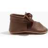 Knotted Bow Baby Shoe Soft Sole, Chestnut - Crib Shoes - 3 - thumbnail