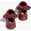 Knotted Bow Baby Shoe Soft Sole, Winterberry - Crib Shoes - 1 - thumbnail