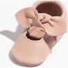 Knotted Bow Baby Shoe Soft Sole, Blush - Crib Shoes - 2 - thumbnail