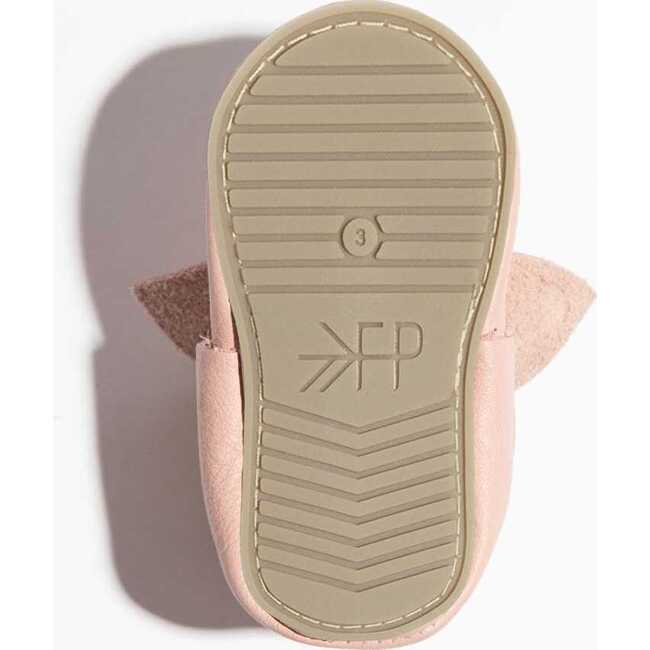Knotted Bow Baby Shoe Soft Sole, Blush - Crib Shoes - 6