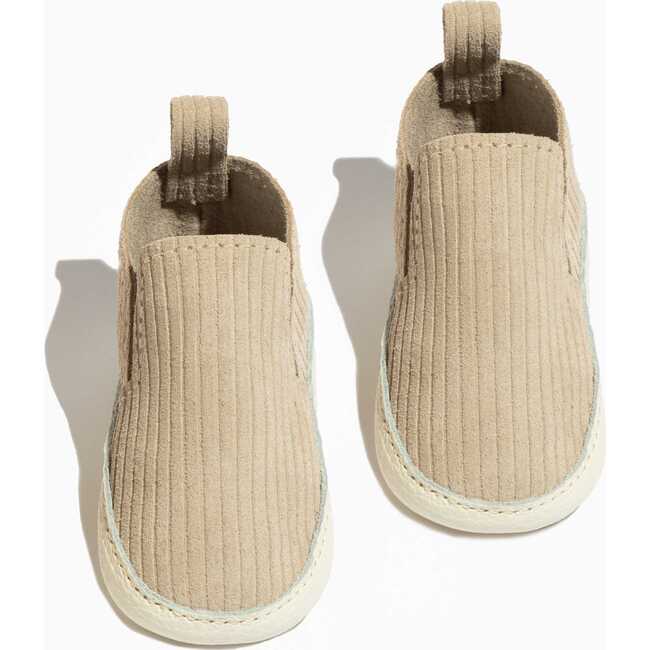 Slip On Baby Shoe Soft Sole, Oat Ribbed