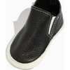 Slip On Baby Shoe Hard Sole, Ebony - Crib Shoes - 2