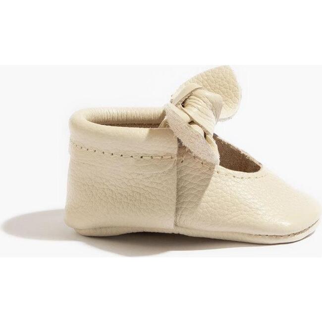 Knotted Bow Baby Shoe Soft Sole, Birch - Crib Shoes - 3