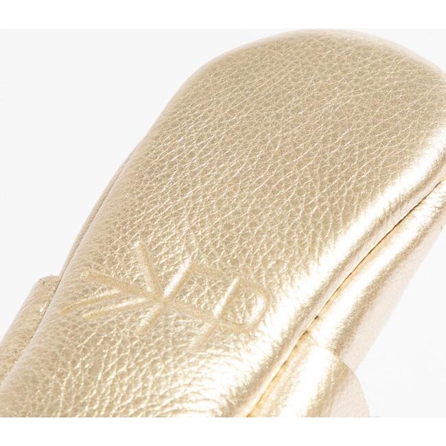 Knotted Bow Baby Shoe Hard Sole, Platinum - Crib Shoes - 5