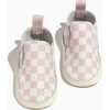 Check Slip On Baby Shoe Soft Sole, Petal Pink - Crib Shoes - 1 - thumbnail