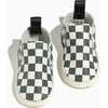 Check Slip On Baby Shoe Soft Sole, Ebony - Crib Shoes - 1 - thumbnail