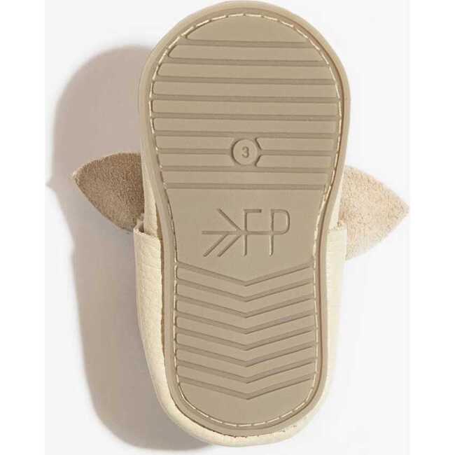Knotted Bow Baby Shoe Hard Sole, Birch - Crib Shoes - 7