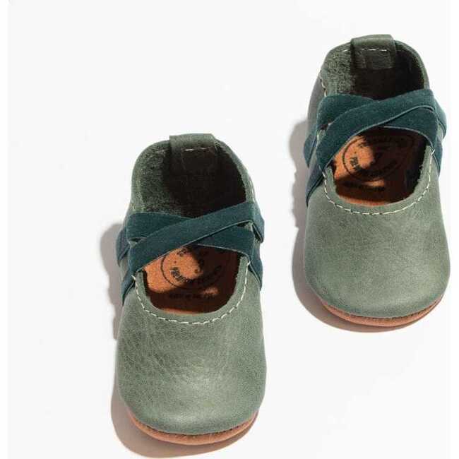 Ballet Slipper Baby Shoe Soft Sole, Evergreen