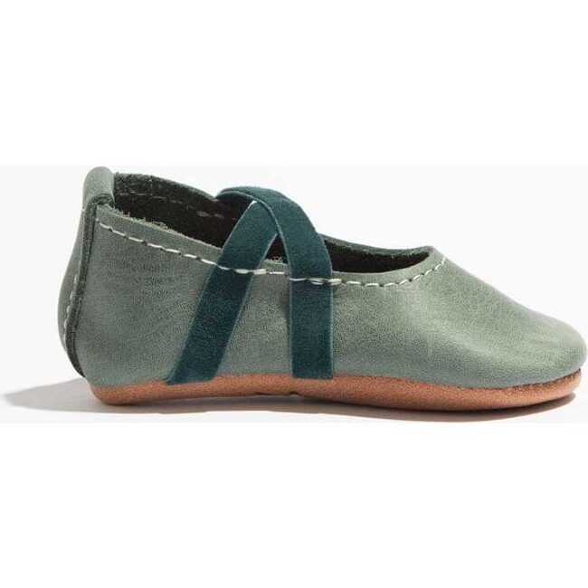 Ballet Slipper Baby Shoe Soft Sole, Evergreen - Crib Shoes - 3
