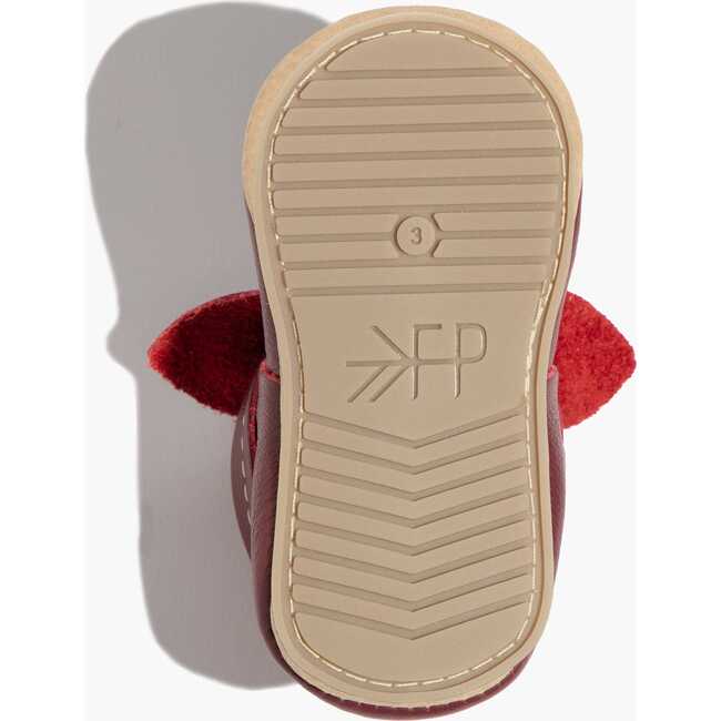 Knotted Bow Baby Shoe Hard Sole, Winterberry - Crib Shoes - 5