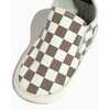 Check Slip On Baby Shoe Hard Sole, Chocolate - Crib Shoes - 2 - thumbnail