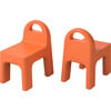 The Chair (Set of Two), Orange - Kids Seating - 1 - thumbnail