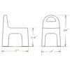 The Chair (Set of Two), Orange - Kids Seating - 6 - thumbnail