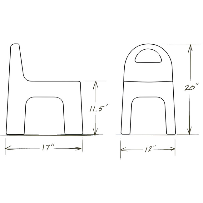 The Chair (Set of Two), Grey-Blue - Kids Seating - 7