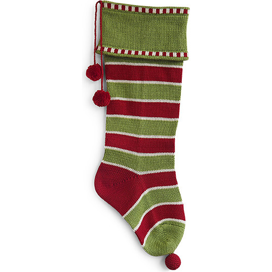Striped Smooth-Cuff Stocking