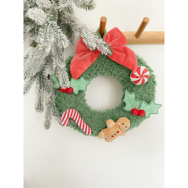 Festive Wreath Plush Toy, Green