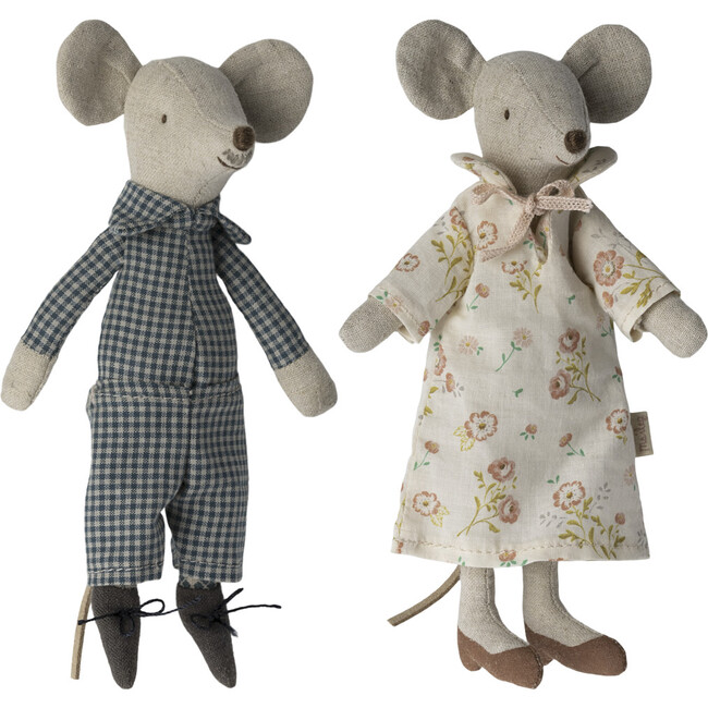 Grandma & Grandpa Mice in Cigarbox - Dolls - 4