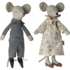 Grandma & Grandpa Mice in Cigarbox - Dolls - 4