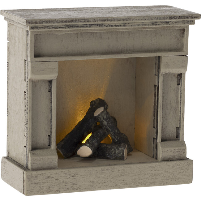 Fireplace, Mouse - Off white - Doll Accessories - 3