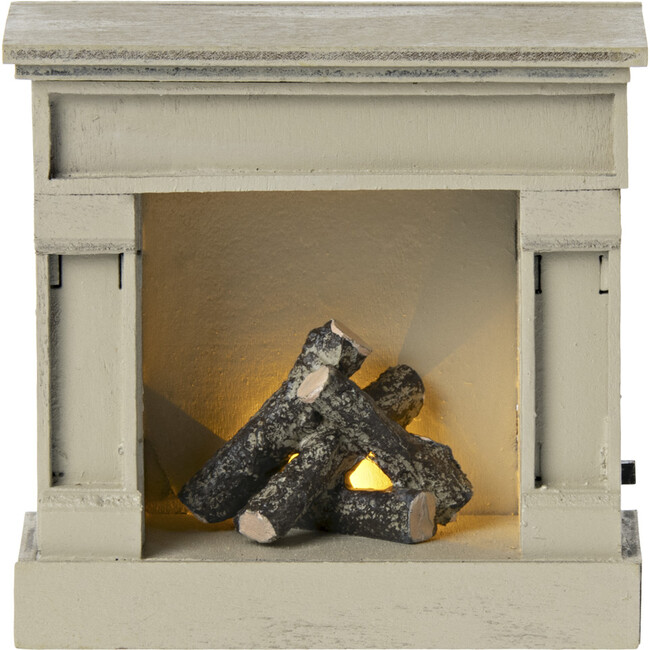 Fireplace, Mouse - Off white - Doll Accessories - 4