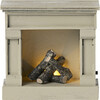 Fireplace, Mouse - Off white - Doll Accessories - 4