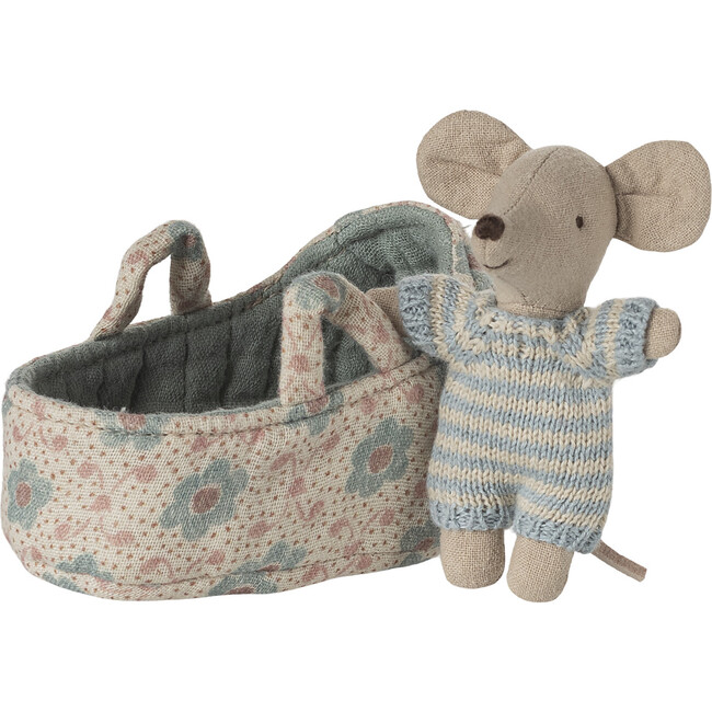 Baby mouse in carry cot - Blue